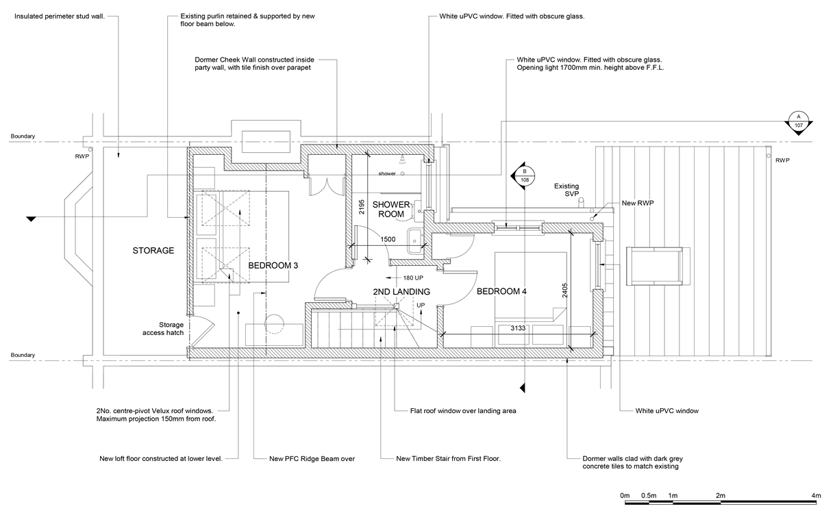 Architects Drawing of the Proposed Loft Conversion